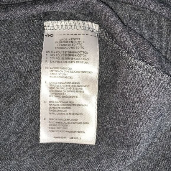 Adidas Mens Golf Long Sleeve Shirt Gray White Logo Polyester Cotton S - Picture 3 of 8